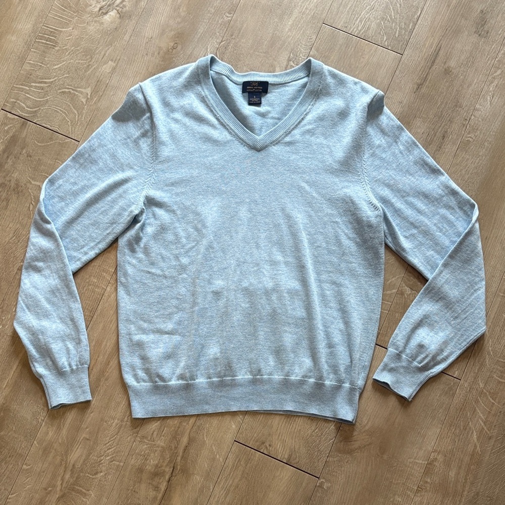 Brooks Brothers Supina Cotton V Neck Sweater Size Small 19PTP